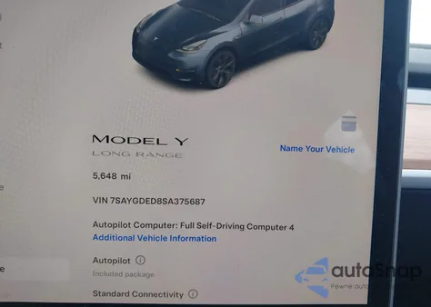 2025 Tesla Model Y Long Range Dual Motor All-Wheel Drive from USA, damaged, VIN 7SAYGDED8SA375687